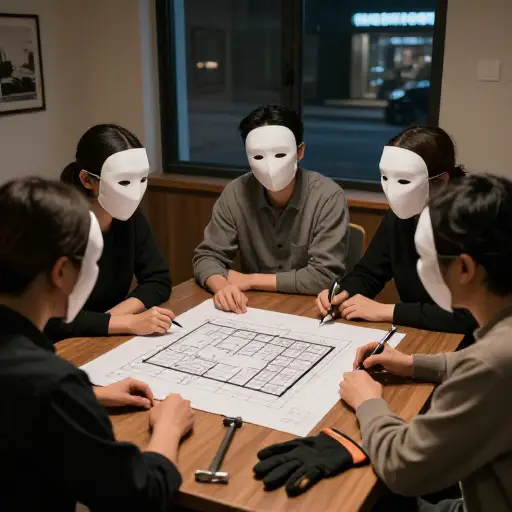 那群罪犯精心策划了一场珠宝店的抢劫。