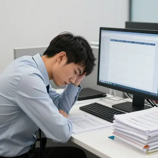 我有太多报告要在周五前完成，忙得不可开交。