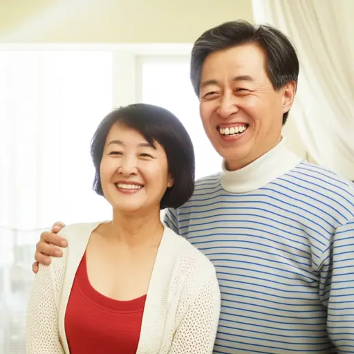 他们结婚多年依然幸福美满，因为性格相合。