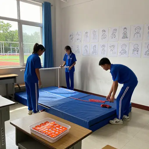 学校下周举办运动会。学生们都在为这项活动做准备。