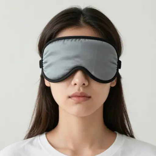她戴睡眠眼罩来遮挡光线。