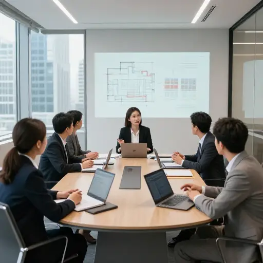 她在公司负责制定管理决策。