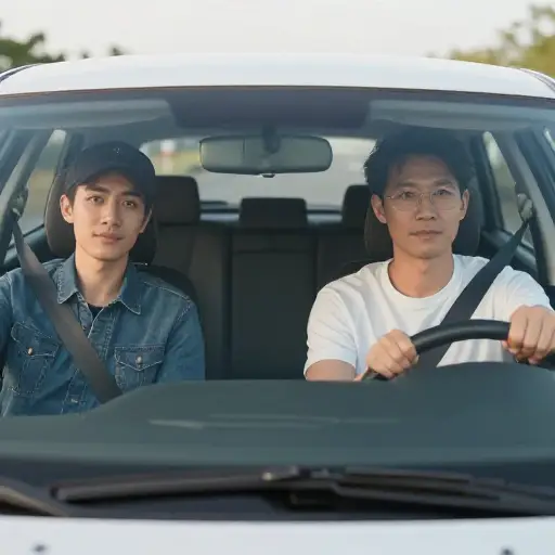 我的继父教我如何开车。