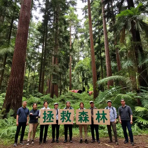 环保团体正在开展运动，以拯救剩余的原始森林免遭砍伐。