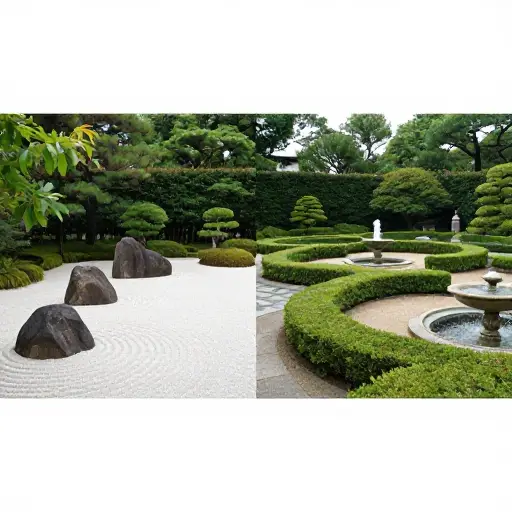 日本花园与欧洲设计的花园有根本性的不同。