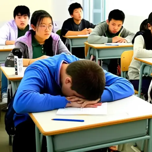 在所有的学生中，汤姆看起来最累。