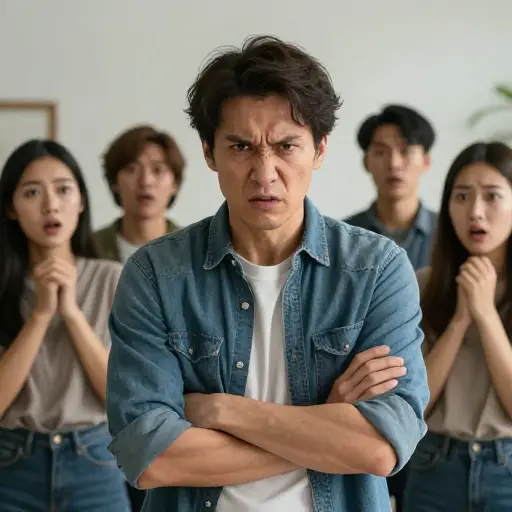 他暴躁的脾气吓坏了房间里的每个人。