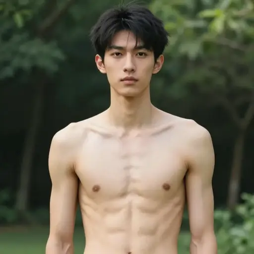 他高大、瘦削，有黑头发和黑眼睛。