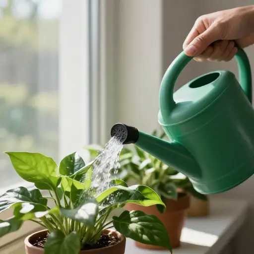 我试着每隔一天给植物浇一次水以保持它们健康。