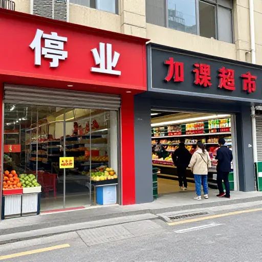蔬菜水果店的关闭是新超市的结果。