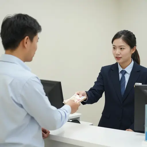 我今天早上把钱存入了我的银行账户。