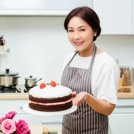 这块蛋糕是我妈妈做的。
