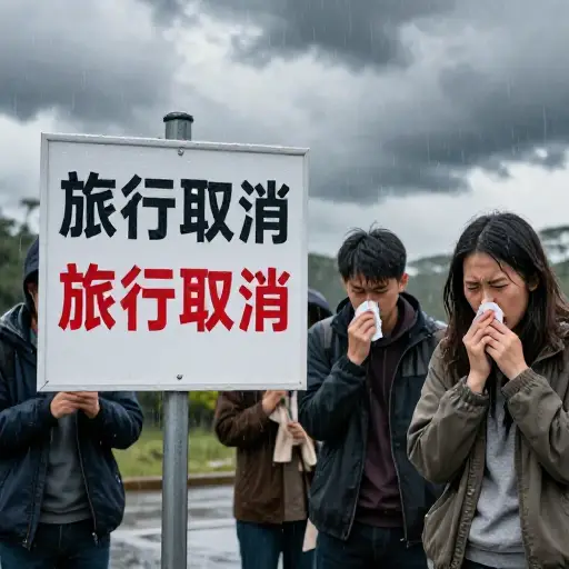 这次旅行因两个原因被取消了。第一，天气很糟糕；第二，几位关键人物生病了。