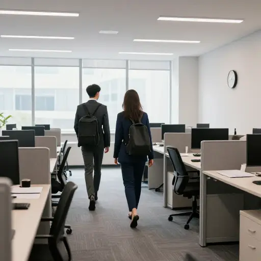 即使经理不在，员工仍然必须到办公室报到。