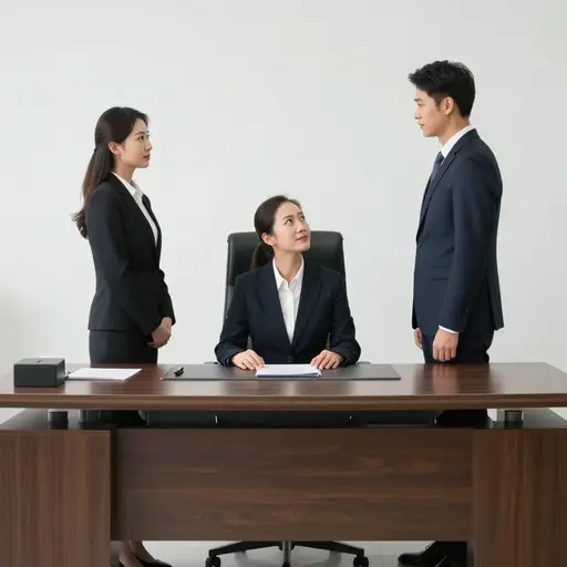 莫妮卡的职级比我低一级。
