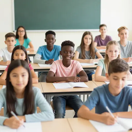 这个班里有来自不同国家的学生。