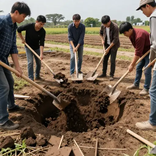 他们用肥沃的黑土填满了那个洞。