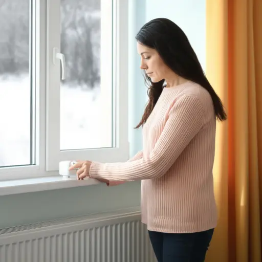 我妈妈打开了暖气，因为今天很冷。