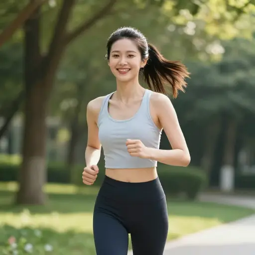 规律运动对她的健康产生了积极影响。