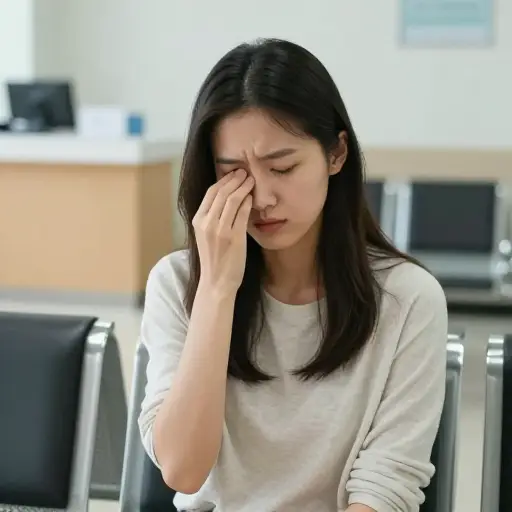 我的眼睛有点疼，我想去看医生。