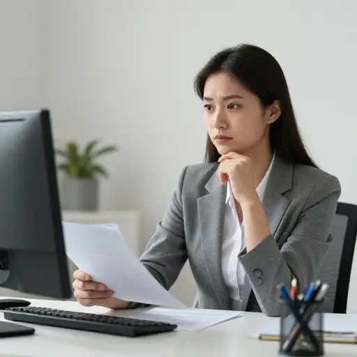 她把文件放到一边，打算稍后再读。