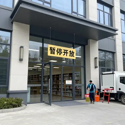 图书馆将因维修而暂时关闭。