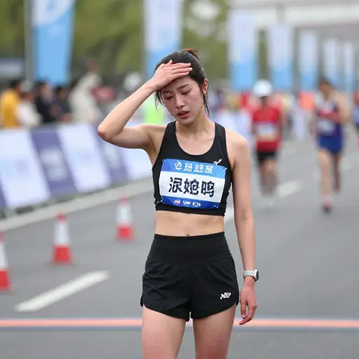 跑完马拉松后，她因疲惫开始感到头晕。