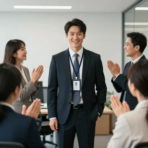 他在公司内晋升到了高级别。