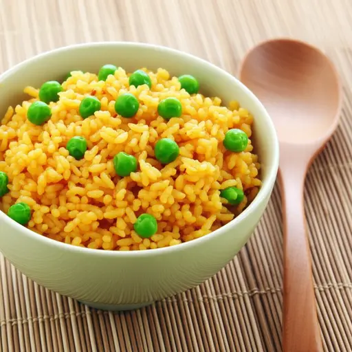 我喜欢在炒饭里加一些豌豆。