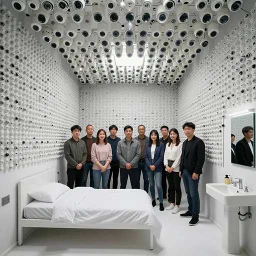 想象一下：一个房子，一个浴室，一个卧室，大约100个摄像头，9个来自各行各业的人，与外界没有联系。