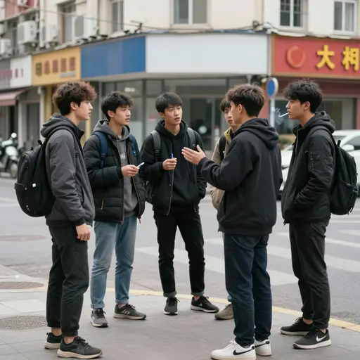 但我确实看到当地孩子站在街角聊天、抽烟、使用粗俗语言。