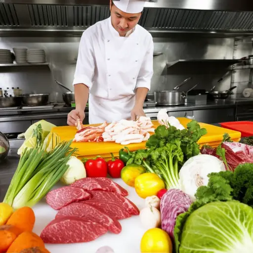 这家餐厅以提供优质食材而闻名。