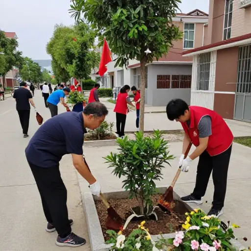 在国庆节期间，人们会挂上爱国旗帜。