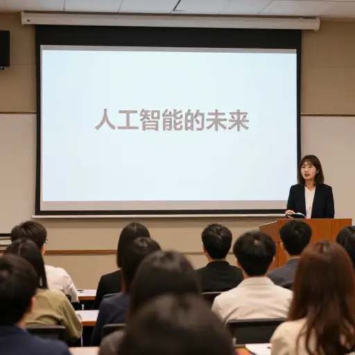 她做了一场题为‘人工智能的未来’的讲座。