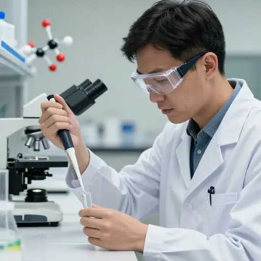 他是生物化学领域的专家。