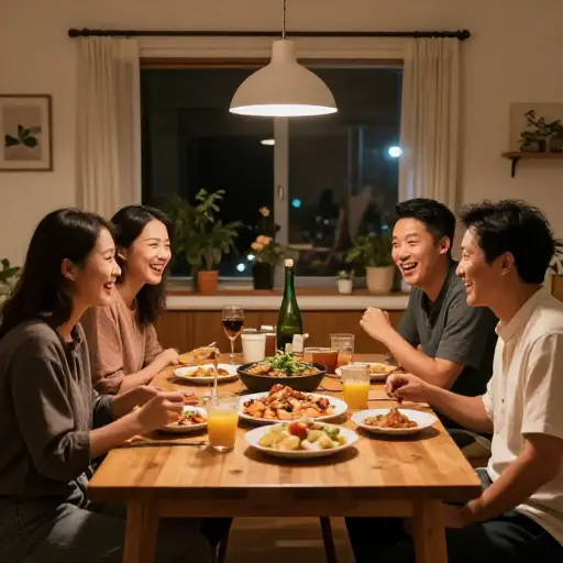 我们度过了一个愉快的夜晚。