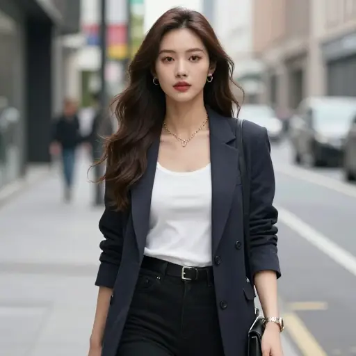她总是穿得很时髦。