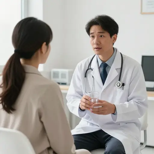 这位医生建议我多喝水并保证充足的睡眠。