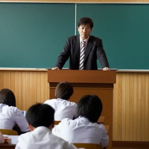 那个老师凶神恶煞，学生们上课时都战战兢兢。