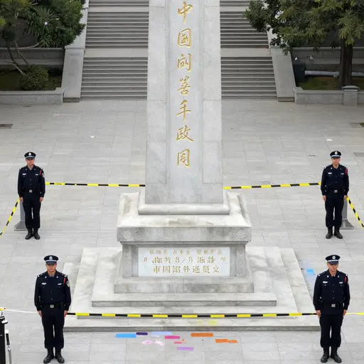 抗议者因试图用油漆玷污战争纪念碑而被逮捕。