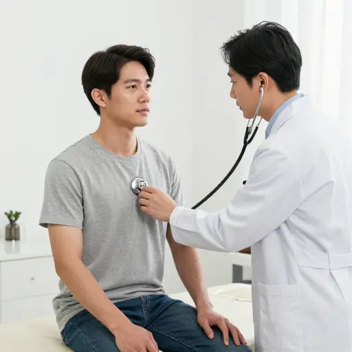 医生给他做了全面体检。
