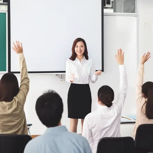 老师鼓励学生们积极参与课堂讨论。