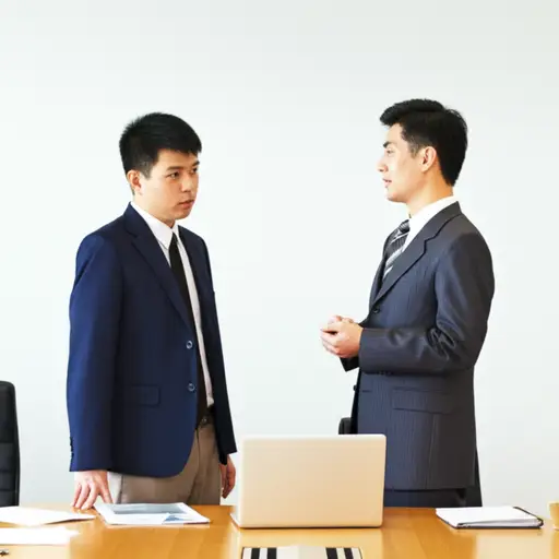会议结束后，两位经理交换了意见。