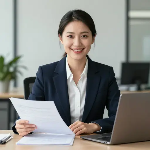她是一位成功的商人。