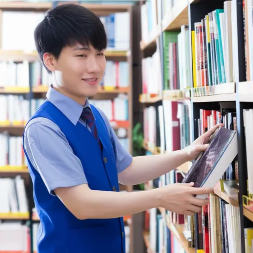 我哥哥在一家书店做店员。