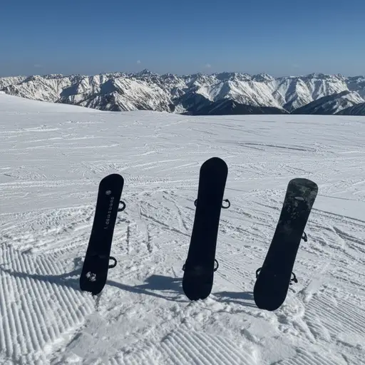这些雪板非常适合在粉雪上滑行。