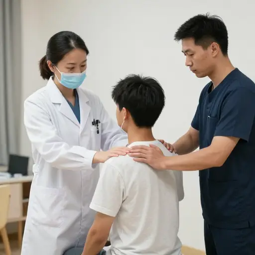 团队包括一名物理治疗师和一名按摩治疗师。