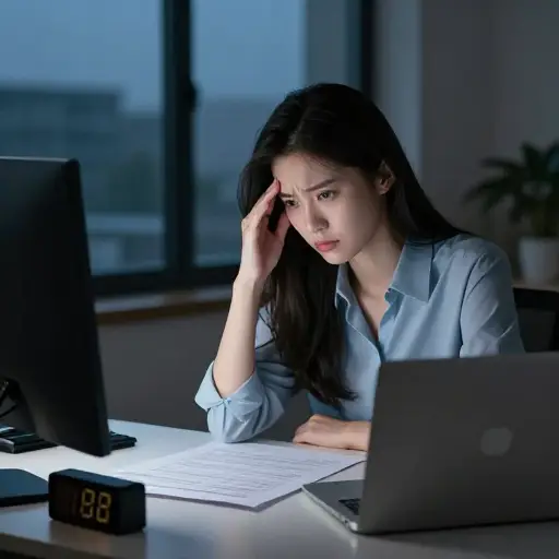 她心想：“我肯定没法按时完成。”