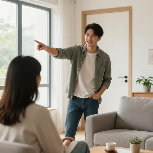 他说他明天来。