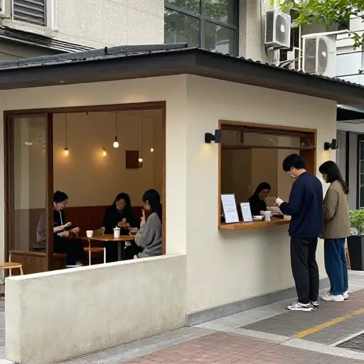 我建议你在咖啡馆和售票处之间建一堵小墙。